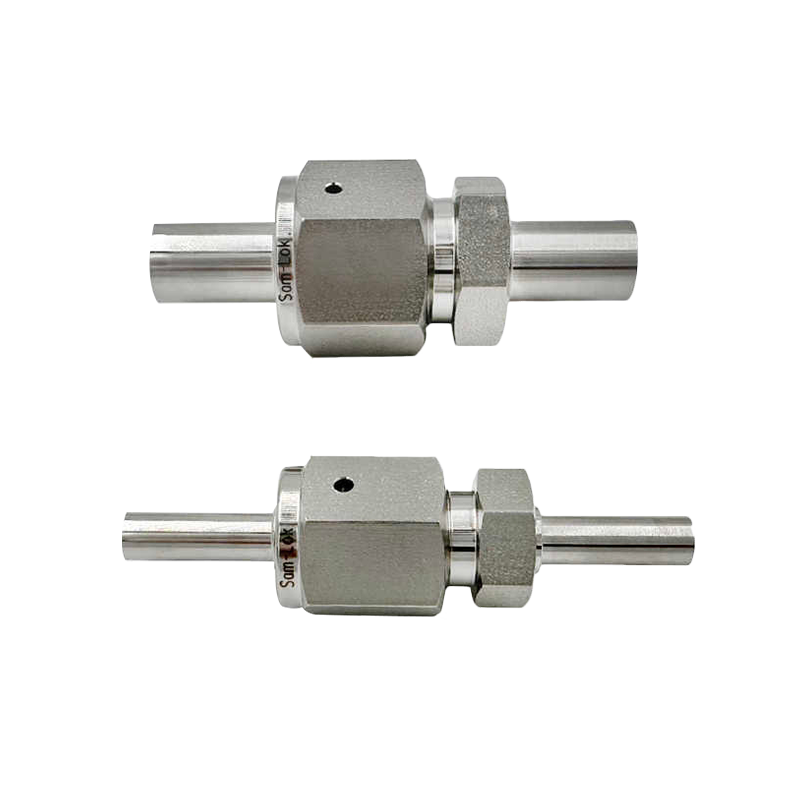 Glándula de soldadura a tope de tubo corto de acero inoxidable var vCR