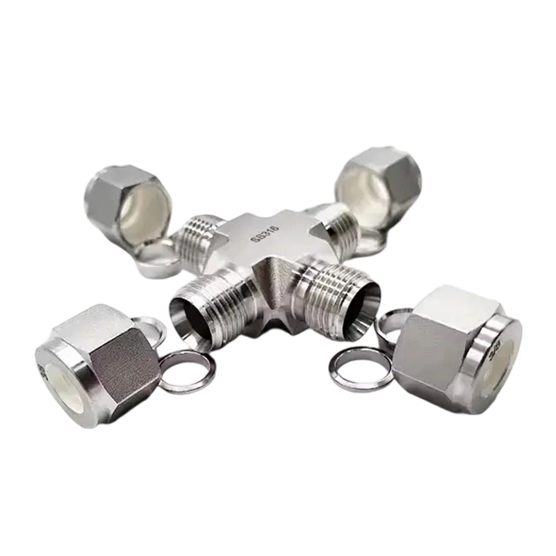 Accesorios de tubo de compresión de un unión de acero inoxidable